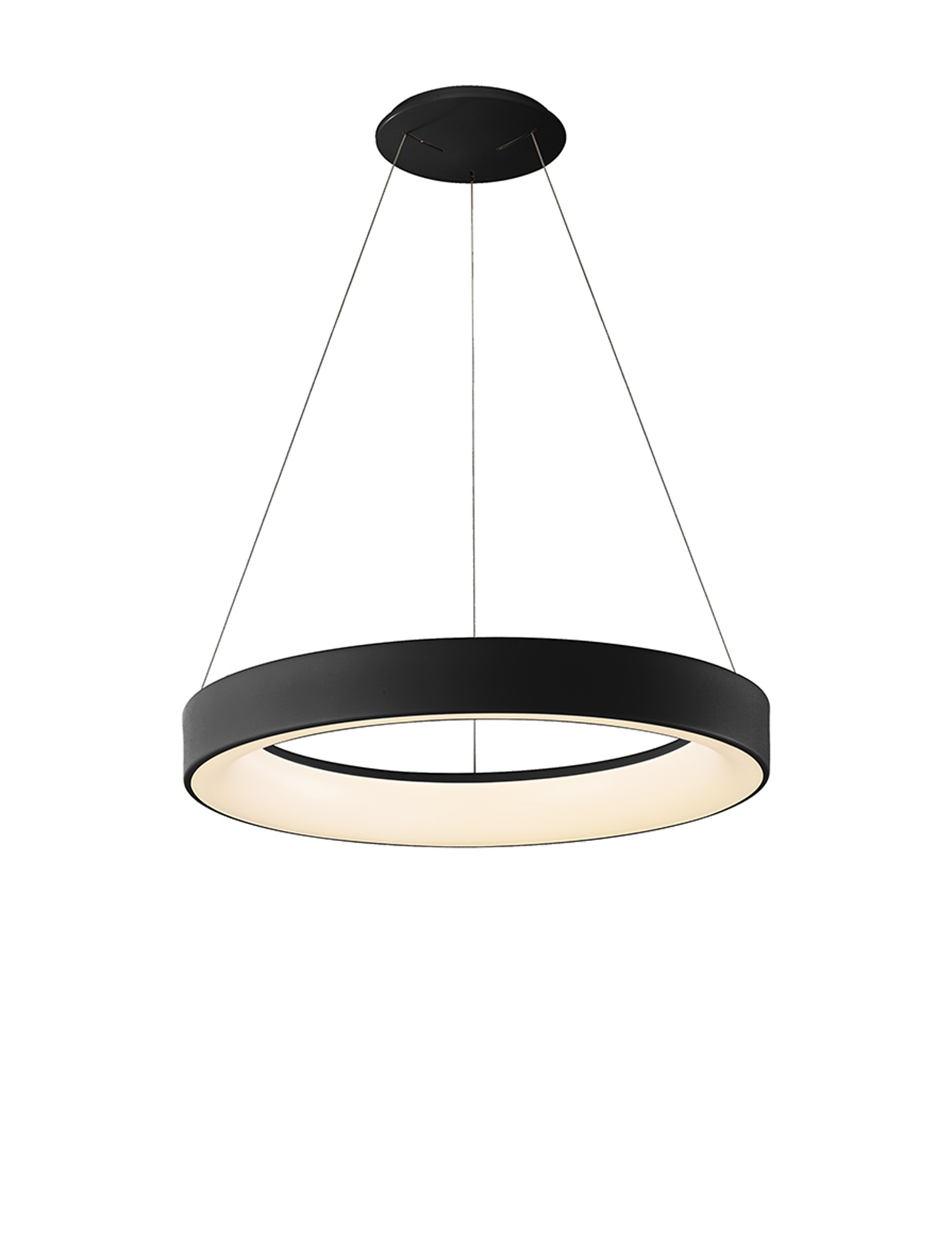 M8572  Niseko II Ring Pendant 50cm 40W LED Black